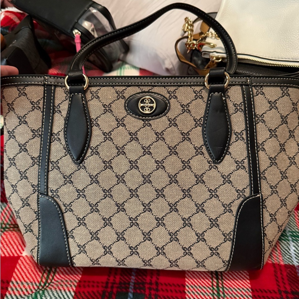 Nine West Beige and Black Women's Tote Bag
